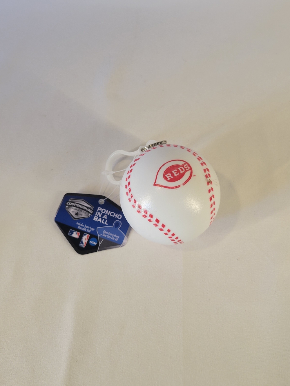 Cincinnati Reds MLB Poncho In A Ball Reusable Keychain Case Coopersburg New